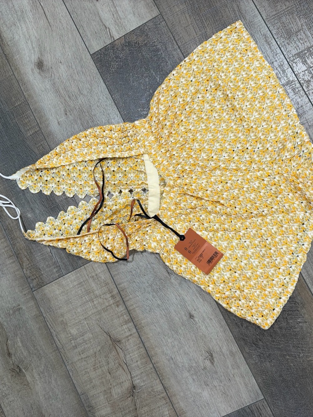 Missoni metallic crochet knit romper in honey - Picture 4 of 6